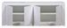 Buffet éclairage à Led 4 portes bois laqué blanc à reliefs Kala 220 cm - Photo n°2