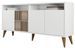 Buffet en bois blanc 4 portes Roma 160 cm - Photo n°1