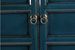 Buffet en bois bleu canard 4 portes Juan 133 cm - Photo n°6