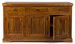 Buffet en bois d'acacia massif finition rustique marron 3 portes 3 tiroirs Kastela 160 cm - Photo n°6