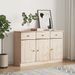 Buffet en bois massif 3 portes 3 tiroirs Malona 112 cm – Style intemporel et pratique - Photo n°2