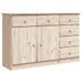 Buffet en bois massif 3 portes 6 tiroirs Malona 112 cm – Sobre et pratique - Photo n°1
