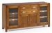 Buffet en bois massif de Mindy marron SOKY 150 cm - 4 portes et 2 tiroirs - Photo n°1