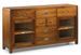 Buffet en bois massif de Mindy marron SOKY 160 cm - 2 portes et 7 tiroirs - Photo n°1