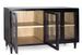 Buffet en bois massif noir 4 portes vitrées Forka 140 cm - Photo n°2