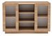 Buffet en bois naturel 2 portes vitrées Zenta 120 cm - Photo n°1