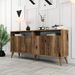 Buffet en bois noyer 4 portes Roma 160 cm - Photo n°4