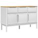 Buffet FLORO blanc 114x43x74 cm bois massif de pin - Photo n°1