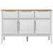 Buffet FLORO blanc 114x43x74 cm bois massif de pin - Photo n°5