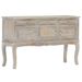 Buffet Gris 110x35x75 cm Bois massif de manguier - Photo n°1