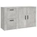 Buffet Gris béton 100x33x59,5 cm Bois d'ingénierie - Photo n°1