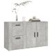 Buffet Gris béton 100x33x59,5 cm Bois d'ingénierie - Photo n°4