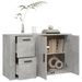 Buffet Gris béton 100x33x59,5 cm Bois d'ingénierie - Photo n°5