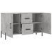 Buffet gris béton 100x36x60 cm bois d'ingénierie - Photo n°5