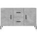 Buffet gris béton 100x36x60 cm bois d'ingénierie - Photo n°6