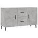 Buffet gris béton 100x36x60 cm bois d'ingénierie - Photo n°1