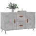 Buffet gris béton 100x36x60 cm bois d'ingénierie - Photo n°3