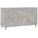 Buffet gris béton 100x36x60 cm bois d'ingénierie - Photo n°1