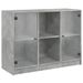 Buffet gris béton 102x37x75,5 cm bois d'ingénierie - Photo n°1