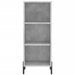 Buffet gris béton 34,5x32,5x90 cm bois d'ingénierie - Photo n°4