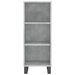 Buffet gris béton 34,5x32,5x90 cm bois d'ingénierie - Photo n°4