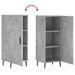 Buffet Gris béton 34,5x34x90 cm Bois d'ingénierie - Photo n°9