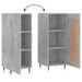 Buffet Gris béton 34,5x34x90 cm Bois d'ingénierie - Photo n°9