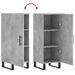 Buffet Gris béton 34,5x34x90 cm Bois d'ingénierie - Photo n°9