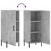 Buffet Gris béton 34,5x34x90 cm Bois d'ingénierie - Photo n°9