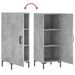 Buffet Gris béton 34,5x34x90 cm Bois d'ingénierie - Photo n°9