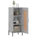 Buffet Gris béton 34,5x34x90 cm Bois d'ingénierie - Photo n°4