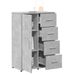 Buffet gris béton 60x31x84 cm bois d'ingénierie - Photo n°4