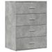 Buffet gris béton 60x39x80 cm bois d'ingénierie - Photo n°1