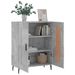 Buffet gris béton 69,5x34x90 cm bois d'ingénierie - Photo n°4