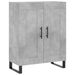 Buffet gris béton 69,5x34x90 cm bois d'ingénierie - Photo n°1