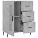 Buffet gris béton 69,5x34x90 cm bois d'ingénierie - Photo n°6