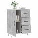 Buffet gris béton 69,5x34x90 cm bois d'ingénierie - Photo n°4