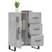 Buffet gris béton 69,5x34x90 cm bois d'ingénierie - Photo n°4