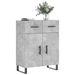 Buffet gris béton 69,5x34x90 cm bois d'ingénierie - Photo n°3