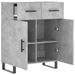 Buffet gris béton 69,5x34x90 cm bois d'ingénierie - Photo n°5