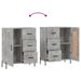 Buffet gris béton 69,5x34x90 cm bois d'ingénierie - Photo n°9