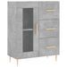 Buffet gris béton 69,5x34x90 cm bois d'ingénierie - Photo n°1