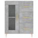 Buffet gris béton 69,5x34x90 cm bois d'ingénierie - Photo n°5