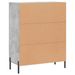 Buffet gris béton 69,5x34x90 cm bois d'ingénierie - Photo n°8