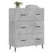 Buffet gris béton 69,5x34x90 cm bois d'ingénierie - Photo n°3