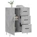 Buffet gris béton 69,5x34x90 cm bois d'ingénierie - Photo n°4