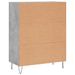 Buffet gris béton 69,5x34x90 cm bois d'ingénierie - Photo n°8