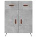 Buffet gris béton 69,5x34x90 cm bois d'ingénierie - Photo n°6