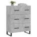 Buffet gris béton 69,5x34x90 cm bois d'ingénierie - Photo n°3