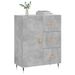 Buffet gris béton 69,5x34x90 cm bois d'ingénierie - Photo n°3